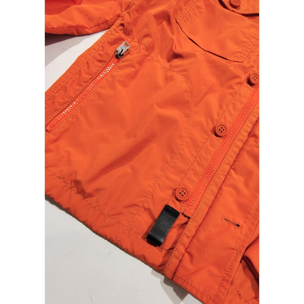 COACH New York Windbreaker Coat Jacket Orange Detach Sleeves  Small Hoodie - Picture 10 of 16